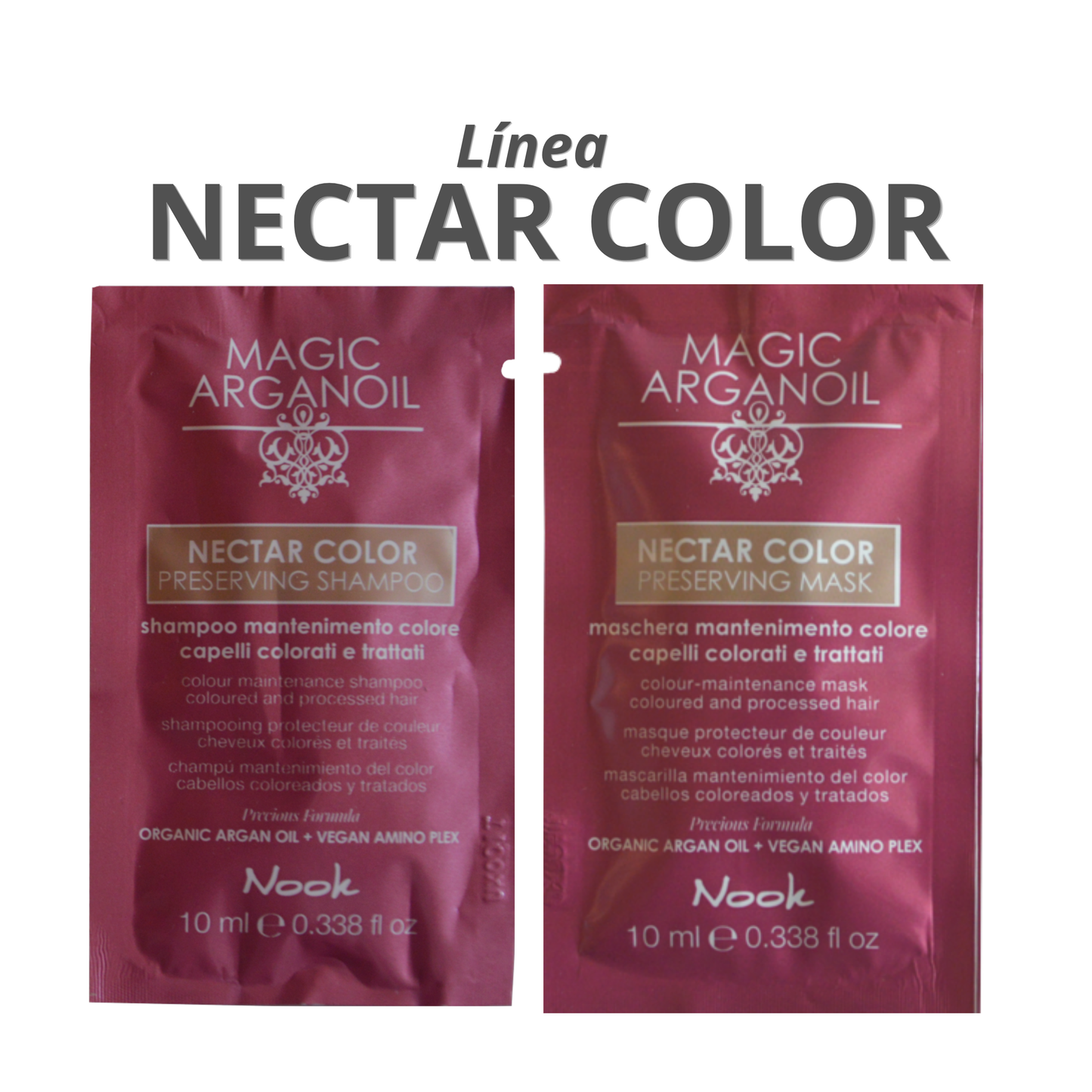 Para cabello QUE PIERDE COLOR y SECO - Shampoo y Mascarilla 10ml