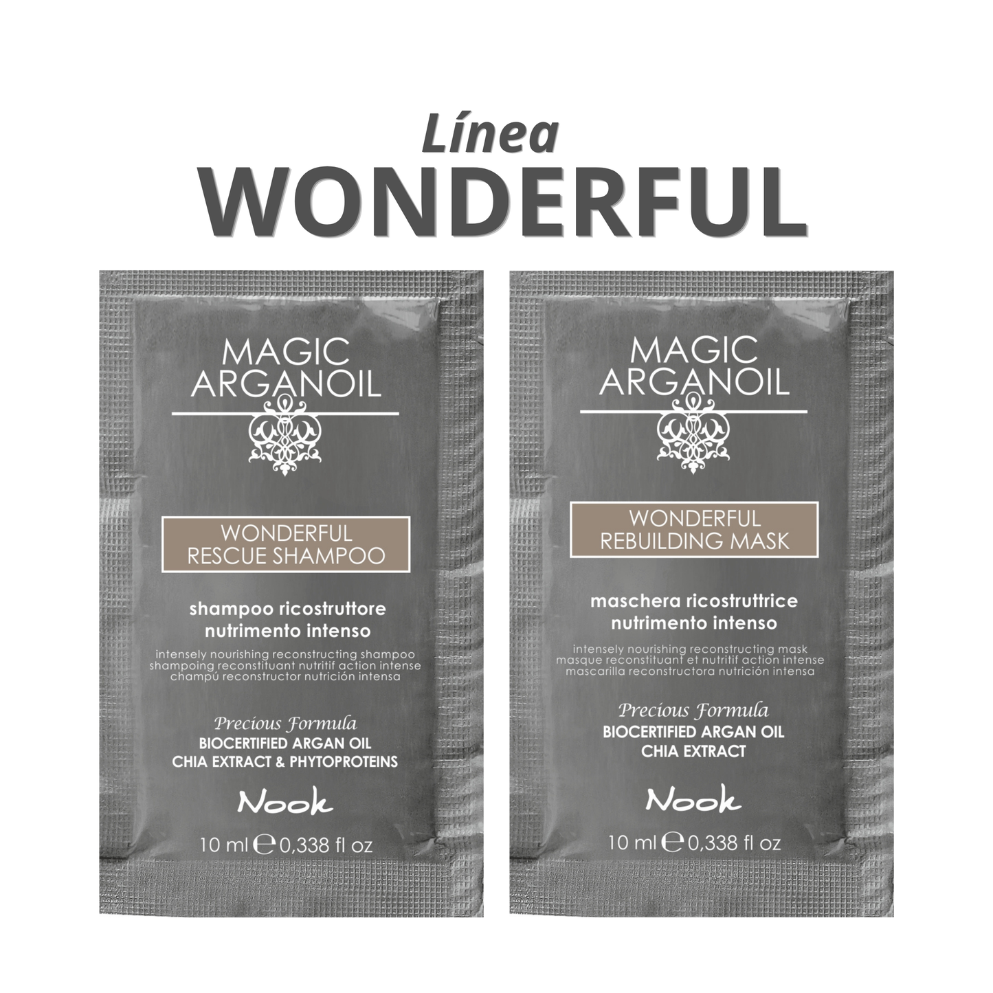 Para cabello DAÑADO Y FRÁGIL - Shampoo y Mascarilla 10ml