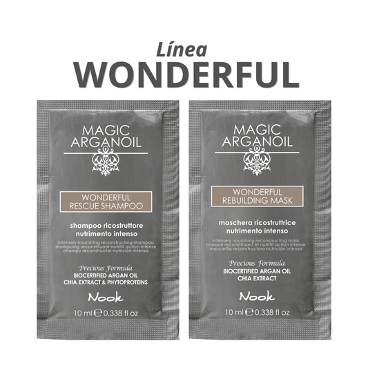 Para cabello DAÑADO Y FRÁGIL - Shampoo y Mascarilla 10ml